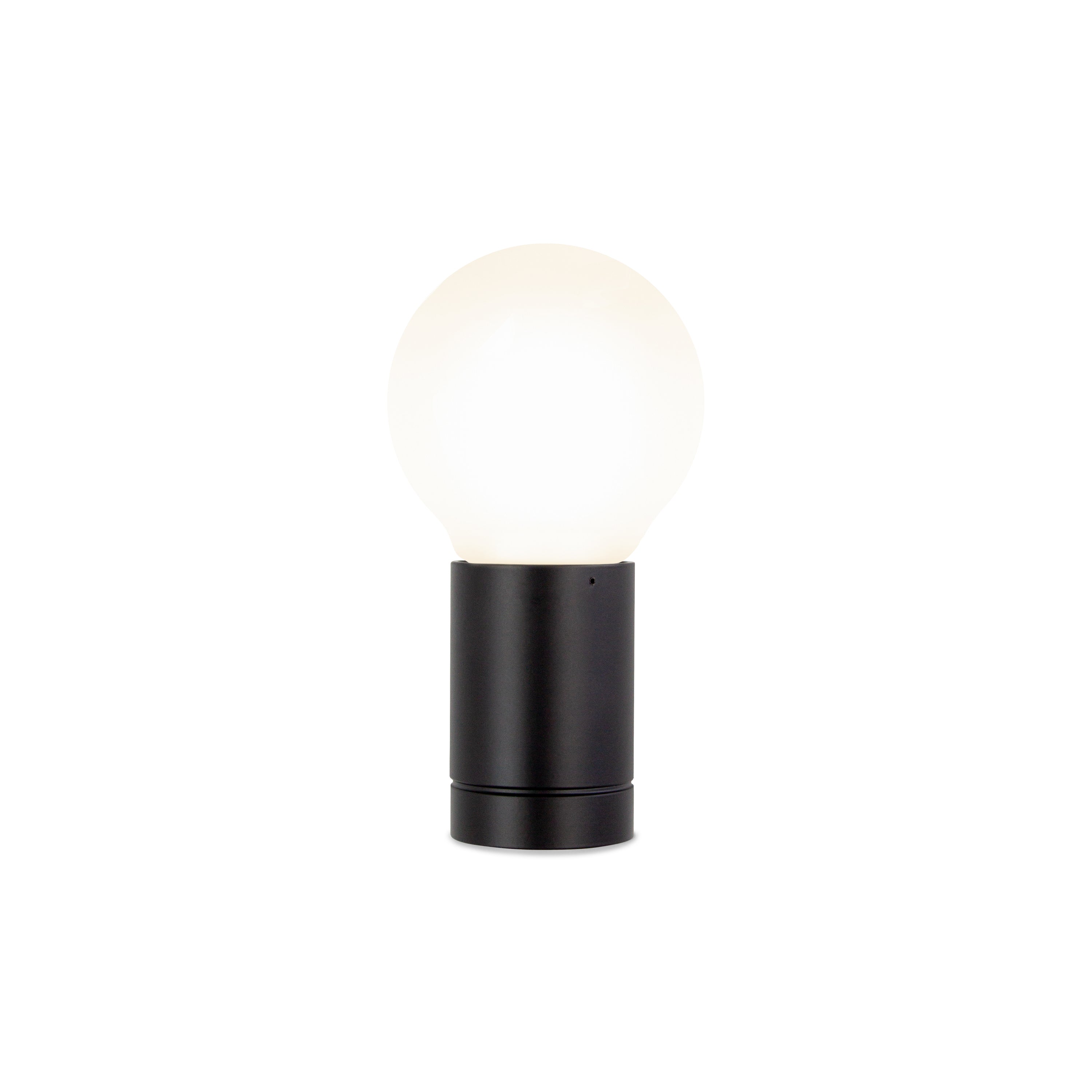 Contardi Lighting Solitario Mini Wall Lamp - Matt Black Silk Lacquered - Sphere Ø120 mm - Acid-Etched glass