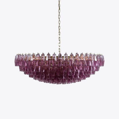 Pure White Lines Lilac Sorrento Chandelier