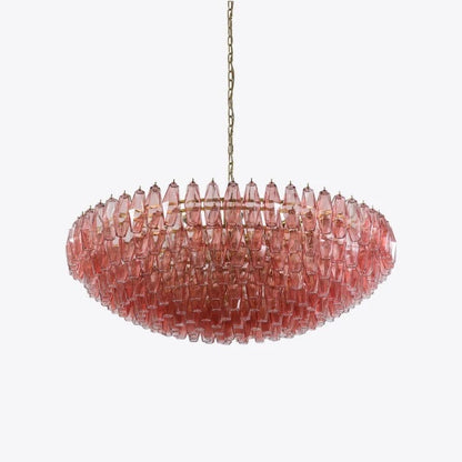 Pure White Lines Pink Sorrento Chandelier