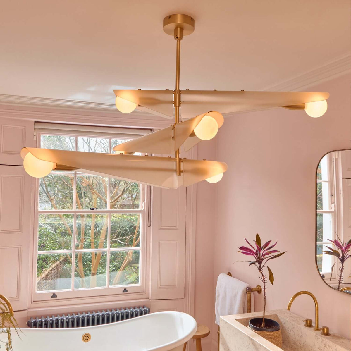 Tala Sycamore Chandelier 3 Tiers in Dusk Pink