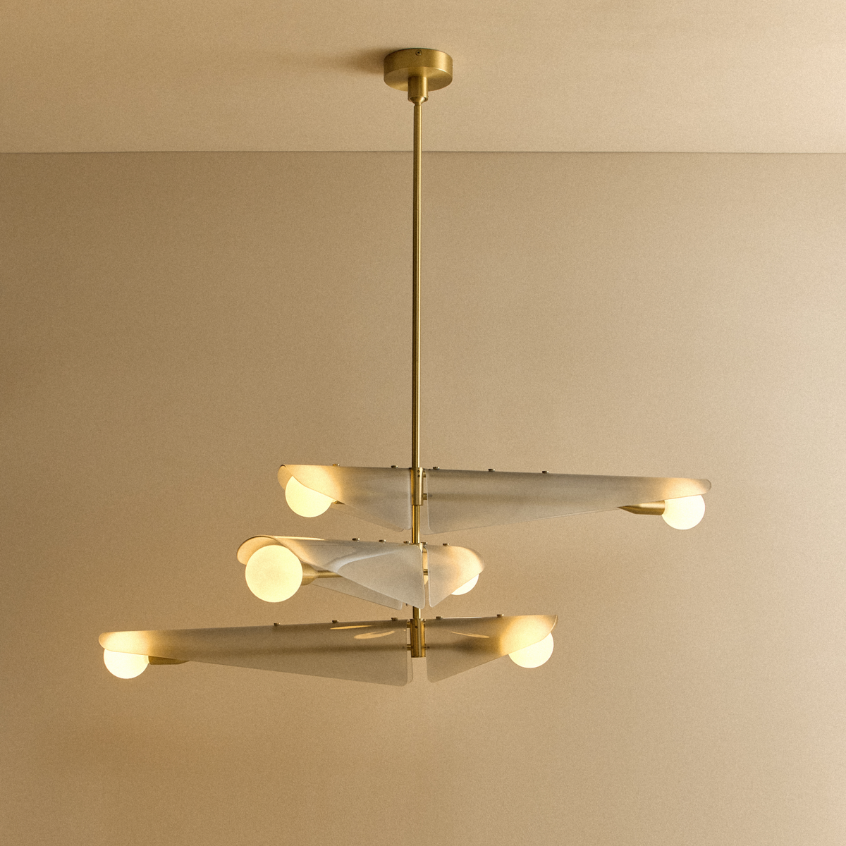 Tala Sycamore Chandelier 3 Tiers in Dawn Grey