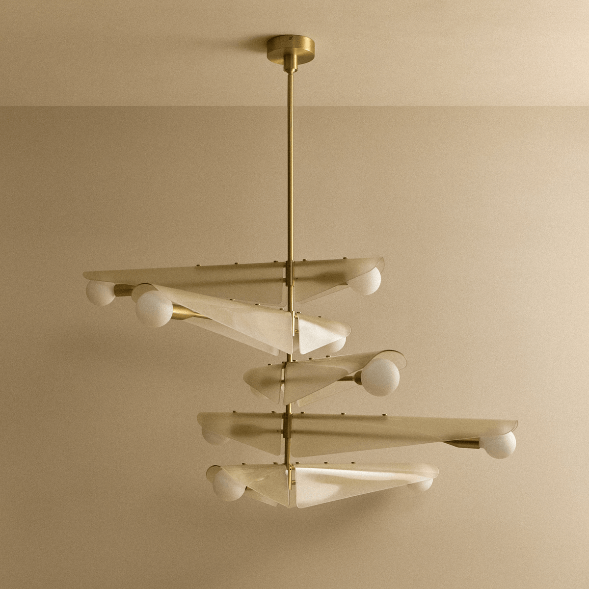 Tala Sycamore Chandelier 5 Tiers in Dusk Pink