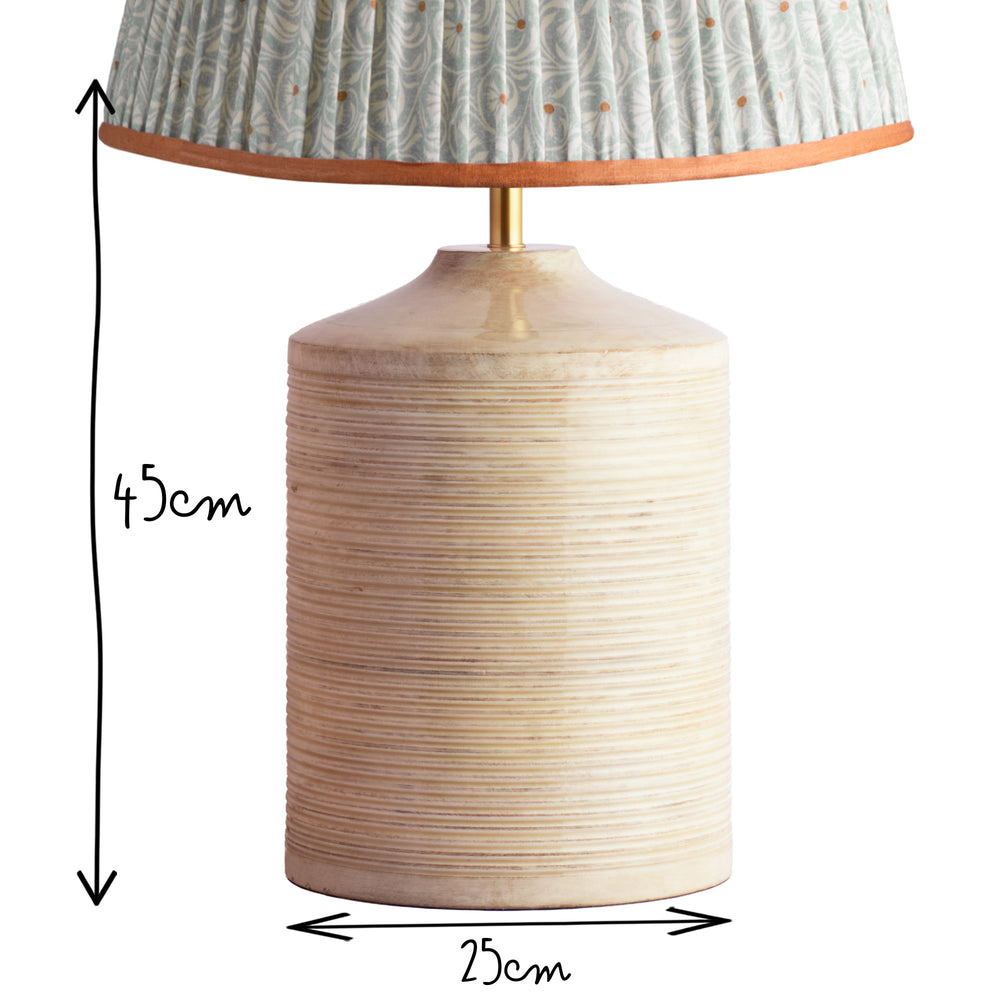 Pooky - Larger Averie Table Lamp Base - Natural Whitewash