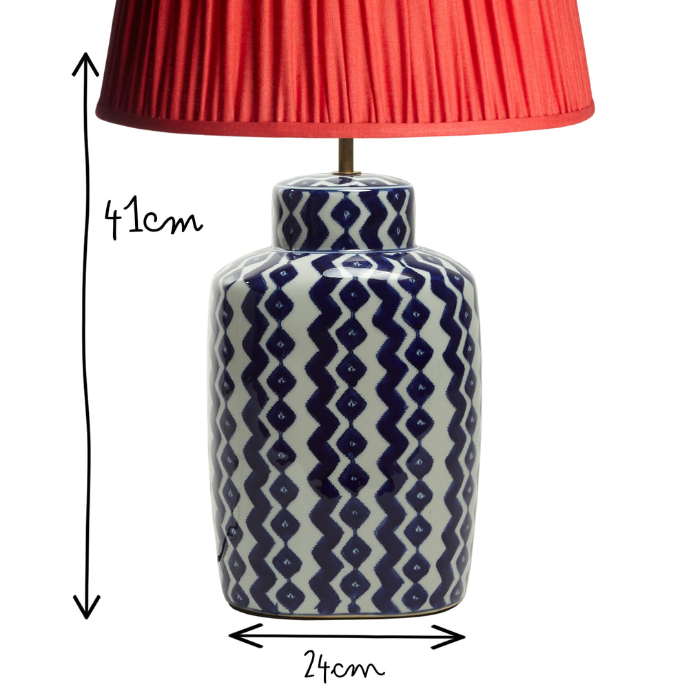 Pooky - Gingembre Table Lamp Base - Blue and White Ceramic