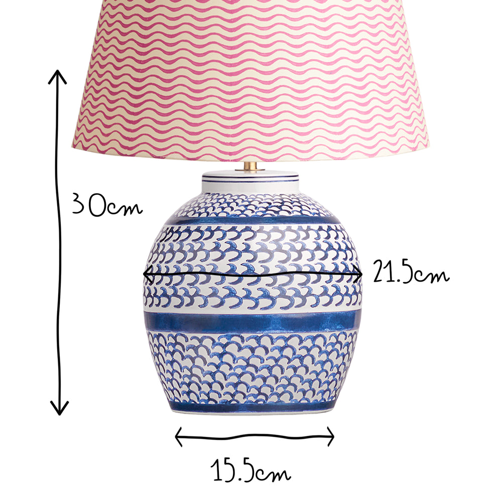 Pooky - Gulliver Table Lamp Base - Blue and White