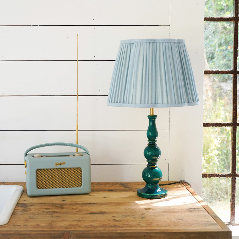 Pooky - Kelpie Table Lamp Base - Turquoise Lacquered Wood