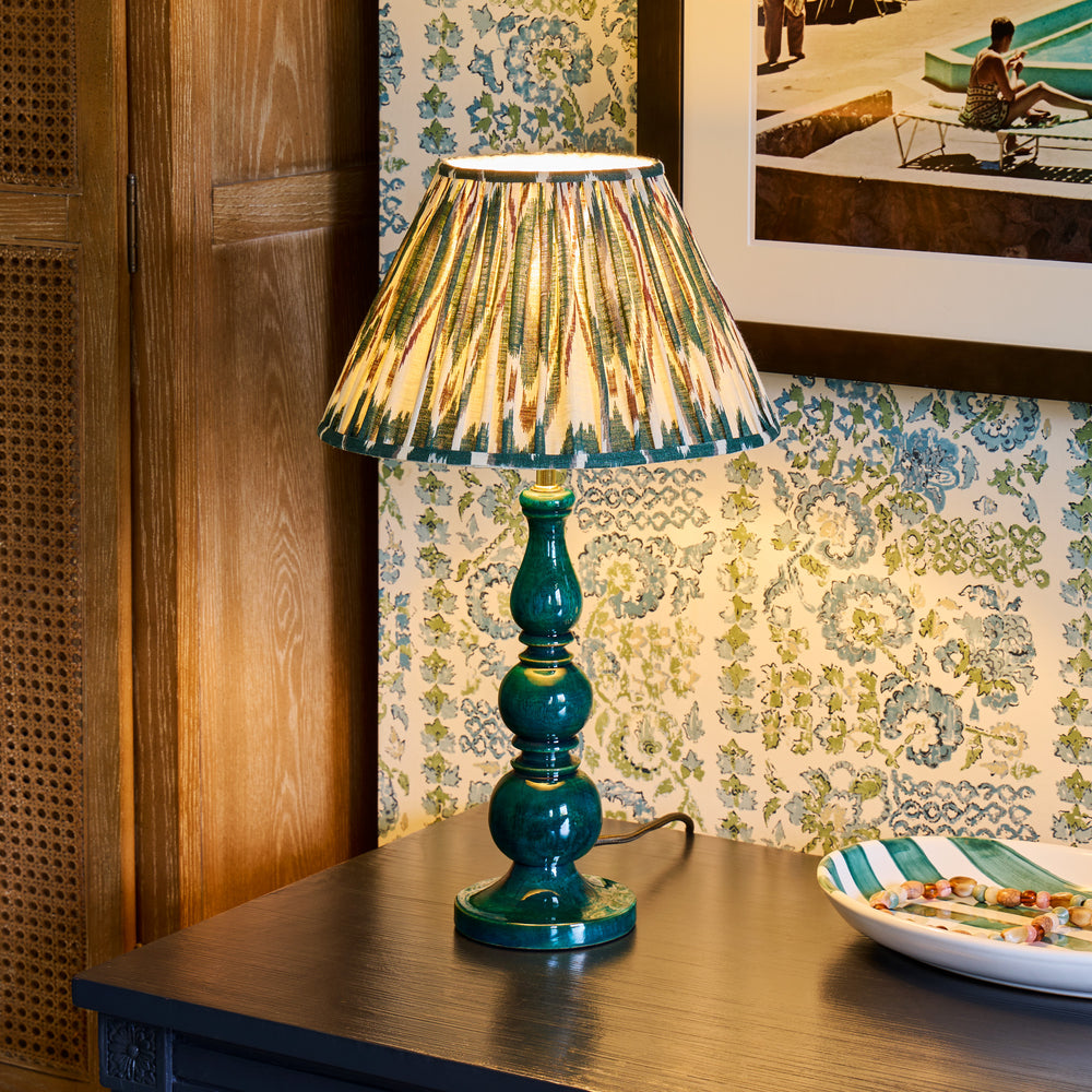 Pooky - Kelpie Table Lamp Base - Turquoise Lacquered Wood