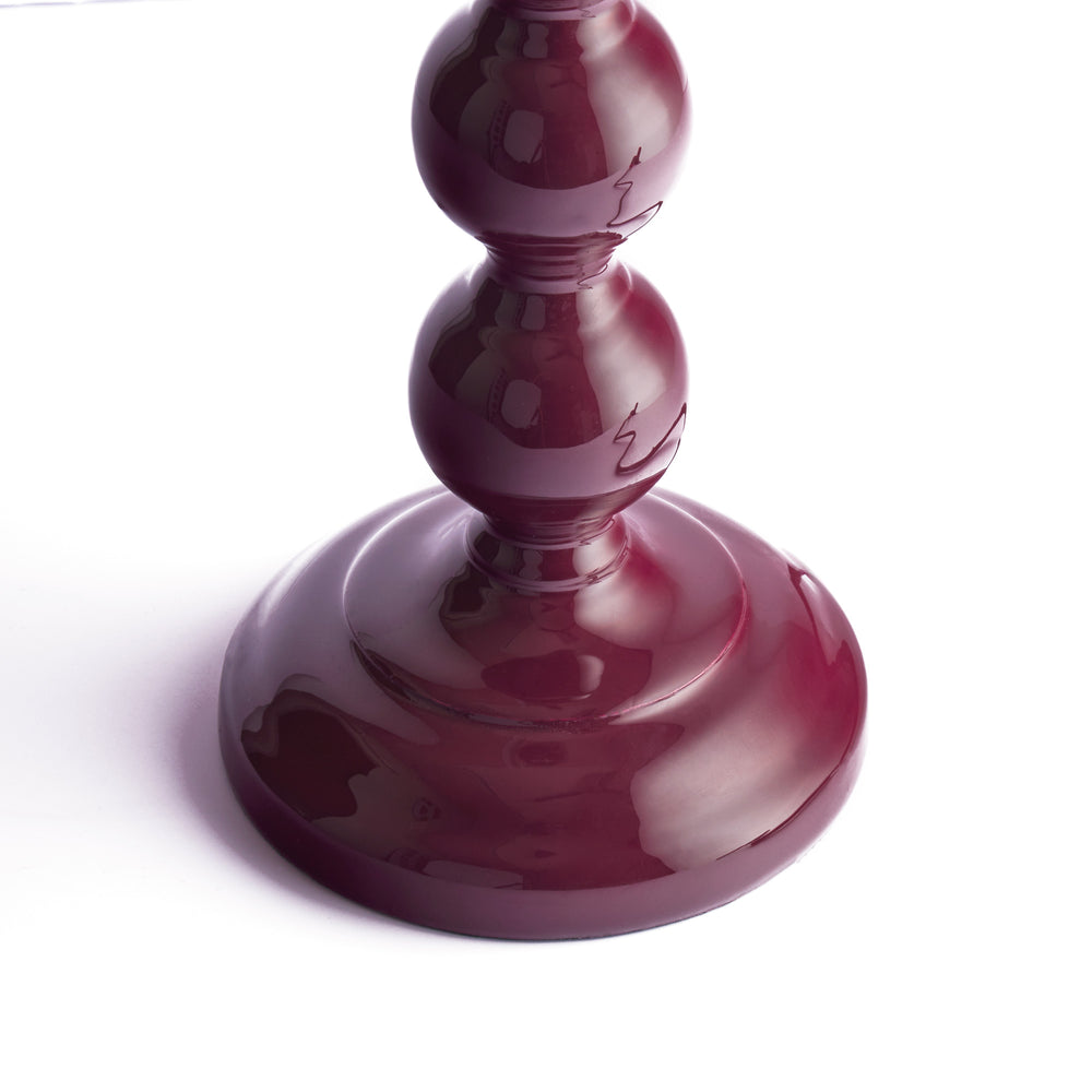 Pooky - Lillee Table Lamp Base - Burgundy Lacquered Wood