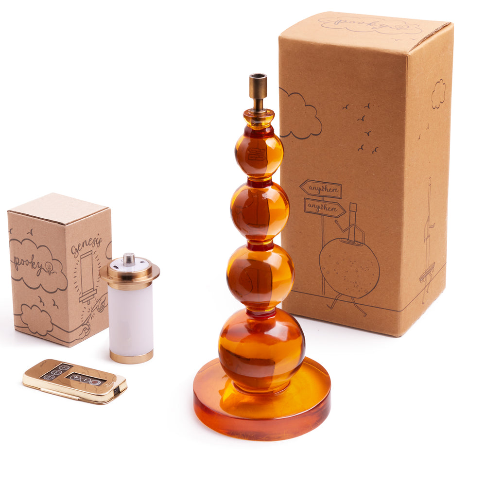 Pooky - Smaller Aurora Rechargeable Table Lamp Base - Amber