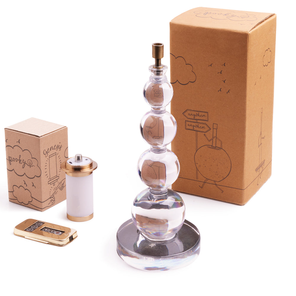 Pooky - Smaller Aurora Rechargeable Table Lamp Base - Clear