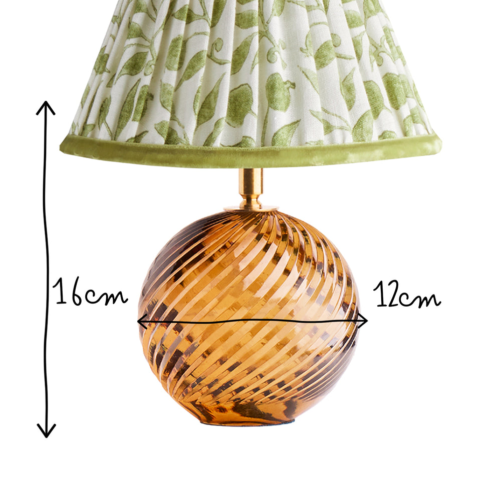 Pooky - Daniella Rechargeable Table Lamp Base - Amber Cut Glass