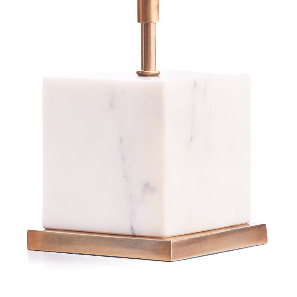 Pooky - Doorstop Rechargeable Table Lamp Base - White Marble