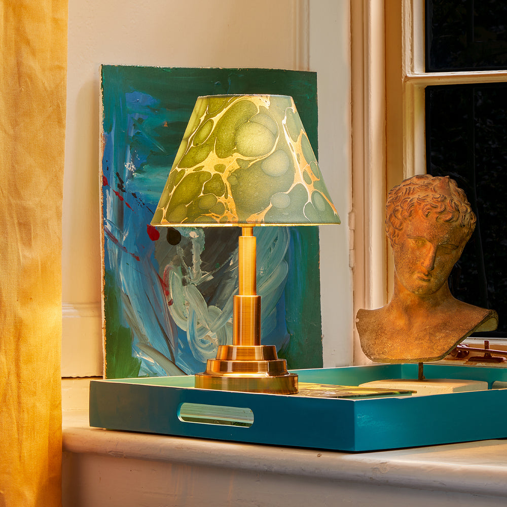 Pooky - Ernest Rechargeable Table Lamp Base - Antiqued Brass