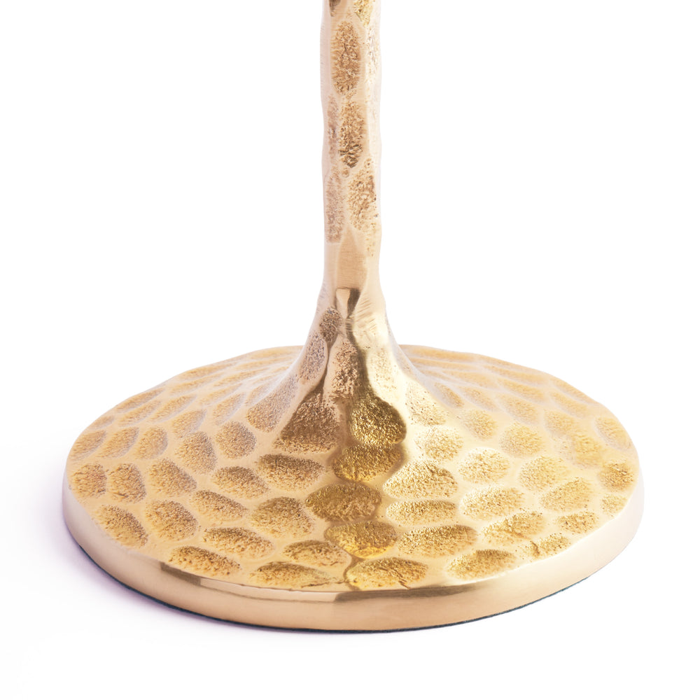 Pooky - Frinky Rechargeable Table Lamp Base - Hammered Brass