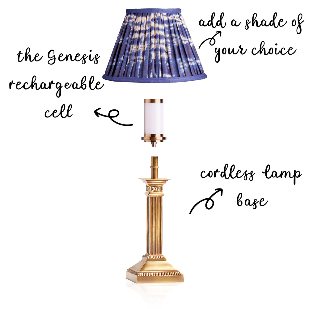 Pooky - Freya Rechargeable Table Lamp Base - Finished in Brass