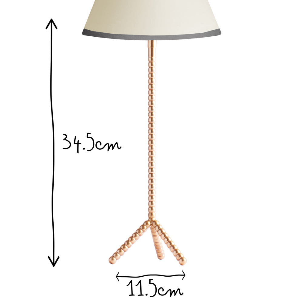 Dimensions of Pooky - Knobble Rechargeable Table Lamp Base - Brass: 34.5cm H x 11.5cm W