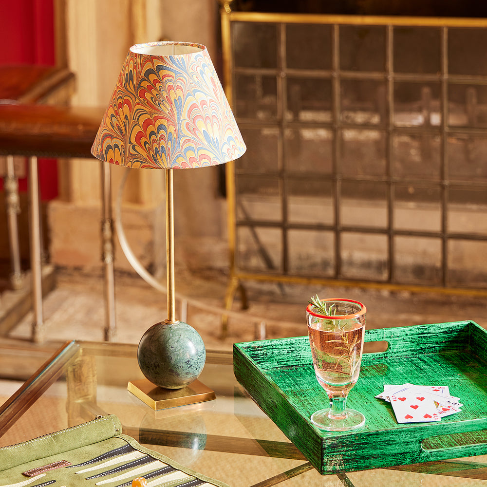 Pooky - Lollie Rechargeable Table Lamp Base - Green Marble