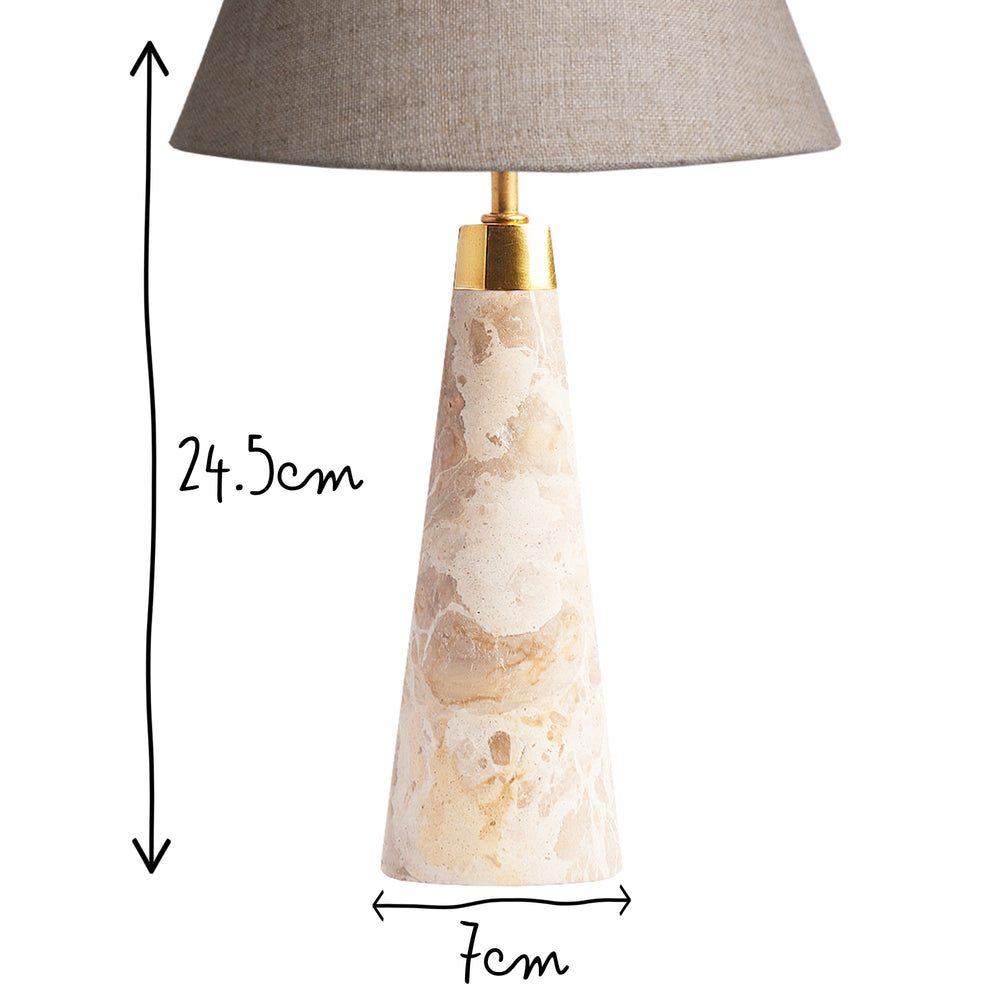 Pooky - Smaller Marmaron Rechargeable Table Lamp Base - Grey