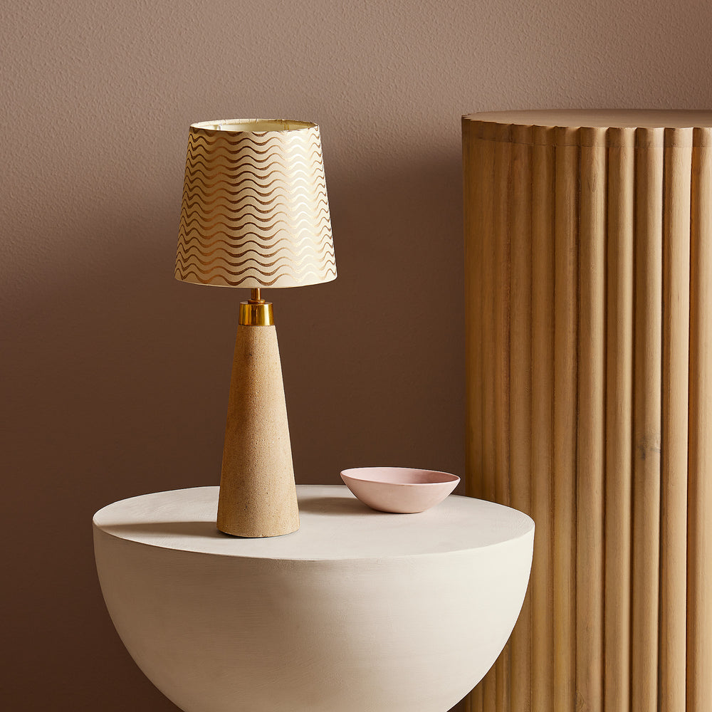 Pooky - Smaller Marmaron Rechargeable Table Lamp Base - Natural