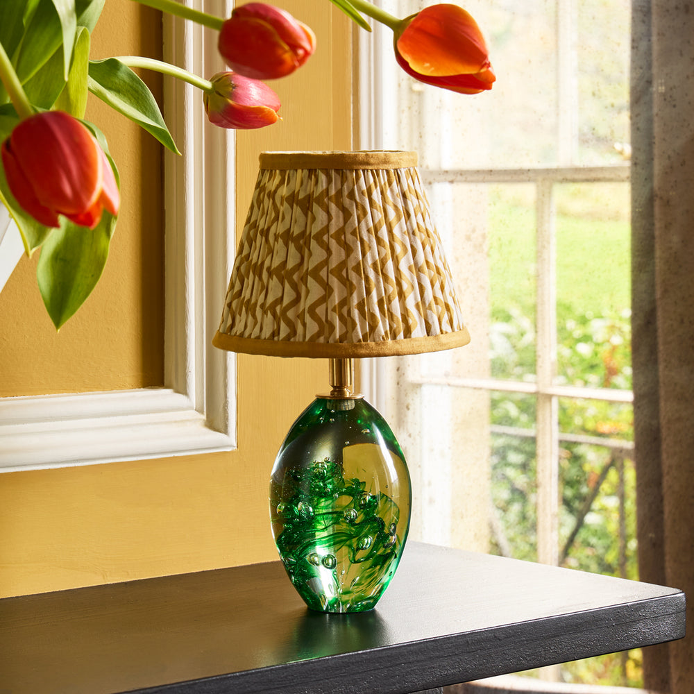 Pooky - Pico Rechargeable Table Lamp Base - Green Swirls