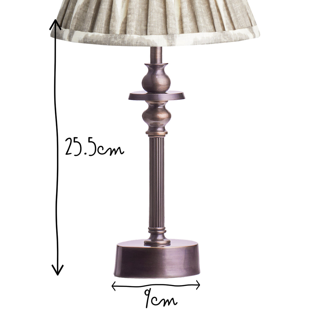 Pooky - Phileas Rechargeable Table Lamp Base - Antique Bronze