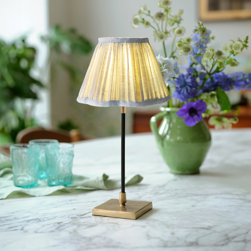 Pooky - Pickling Rechargeable Table Lamp Base - Antiqued Brass
