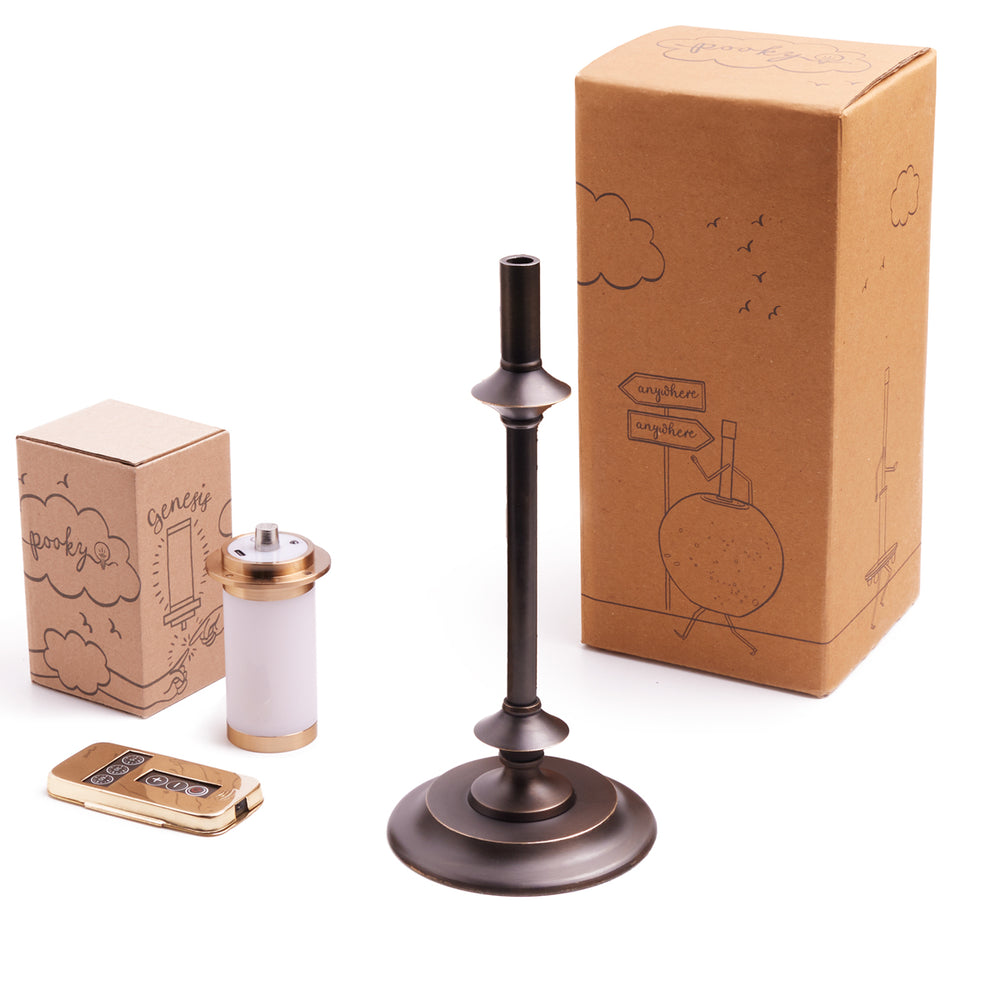 Pooky - Walter Rechargeable Table Lamp Base - Antiqued Brass