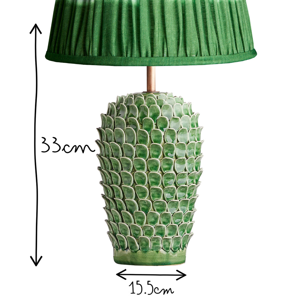 Pooky - Smaller Stucco Table Lamp Base - Emerald