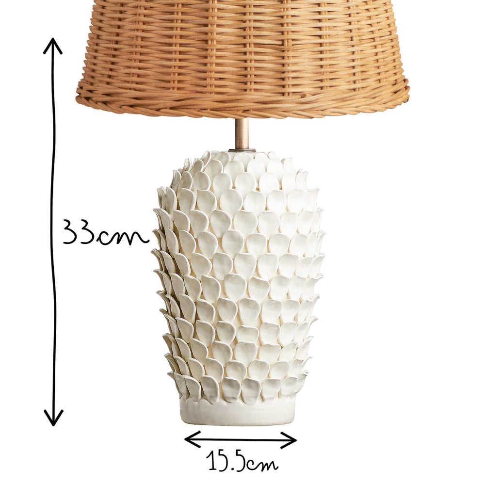 Pooky - Smaller Stucco Table Lamp - Stone