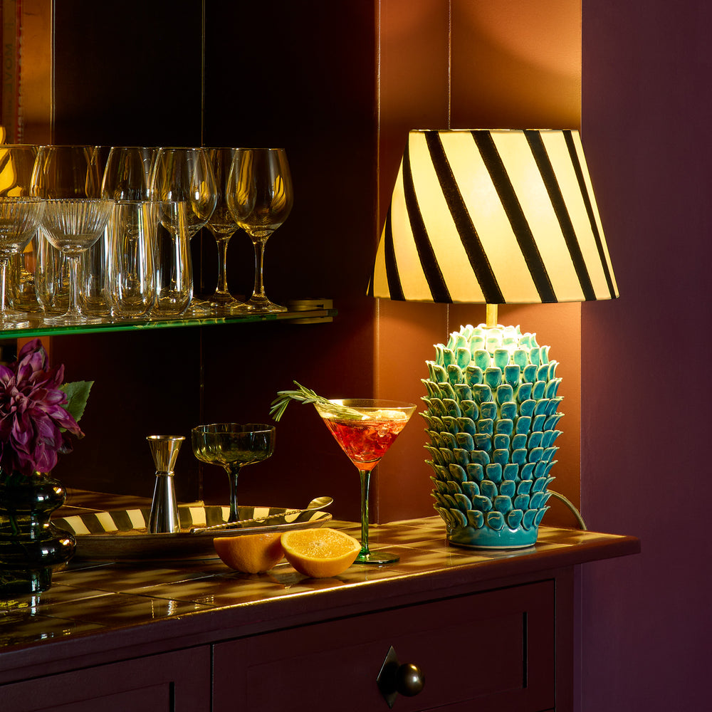 Pooky - Smaller Stucco Table Lamp Base - Turquoise