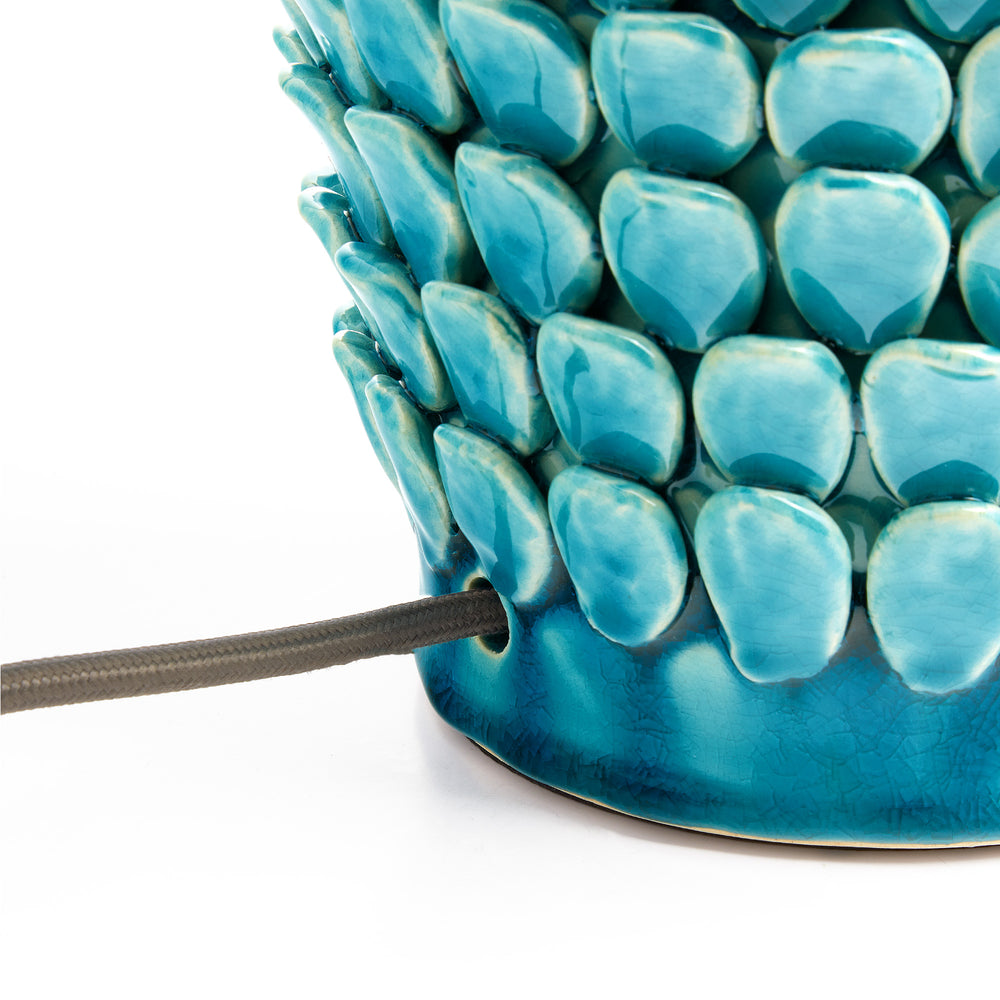 Pooky - Regular Stucco Table Lamp Base - Turquoise Ceramic