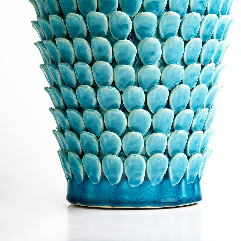 Pooky - Regular Stucco Table Lamp Base - Turquoise Ceramic