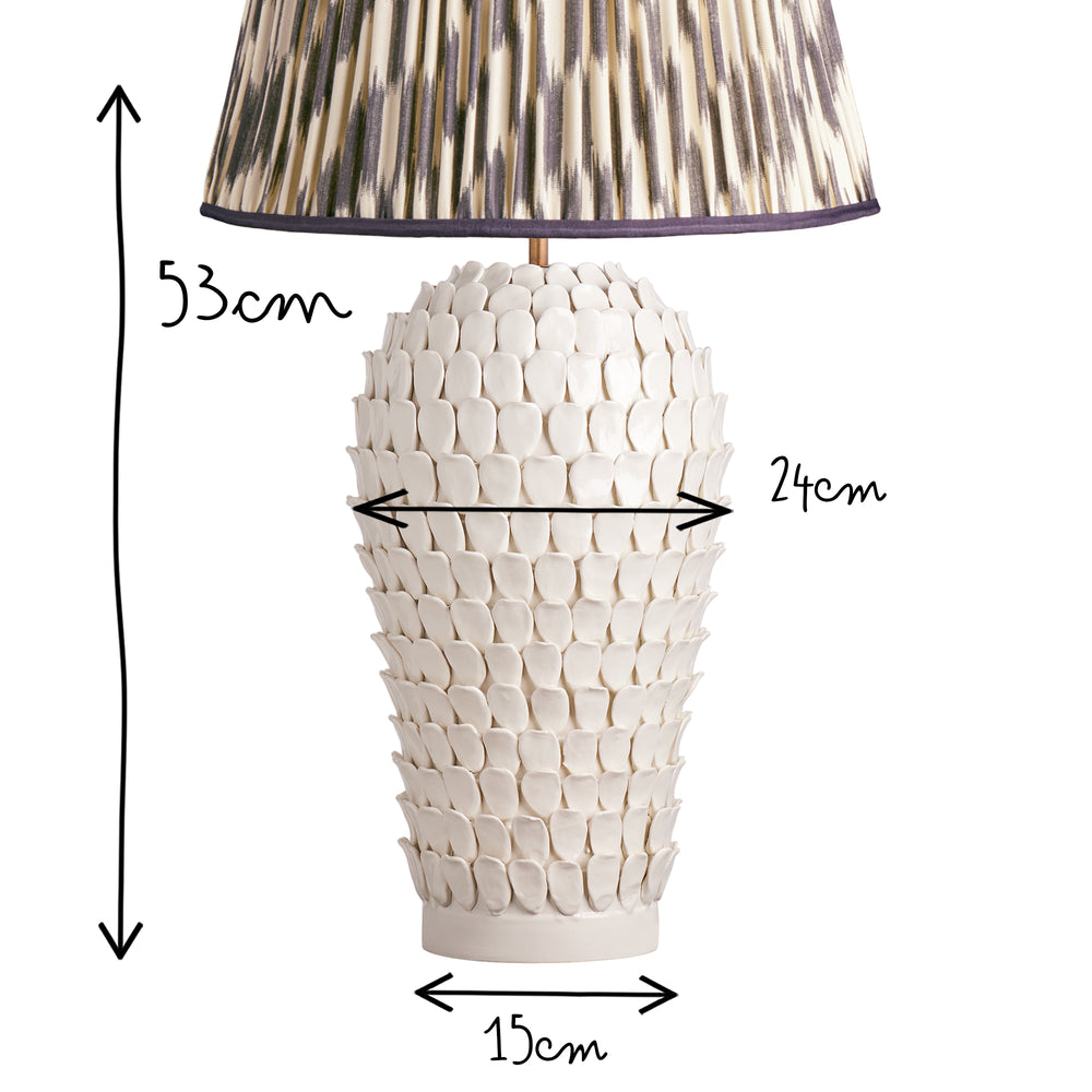 Pooky - Larger Stucco Table Lamp Base - Stone