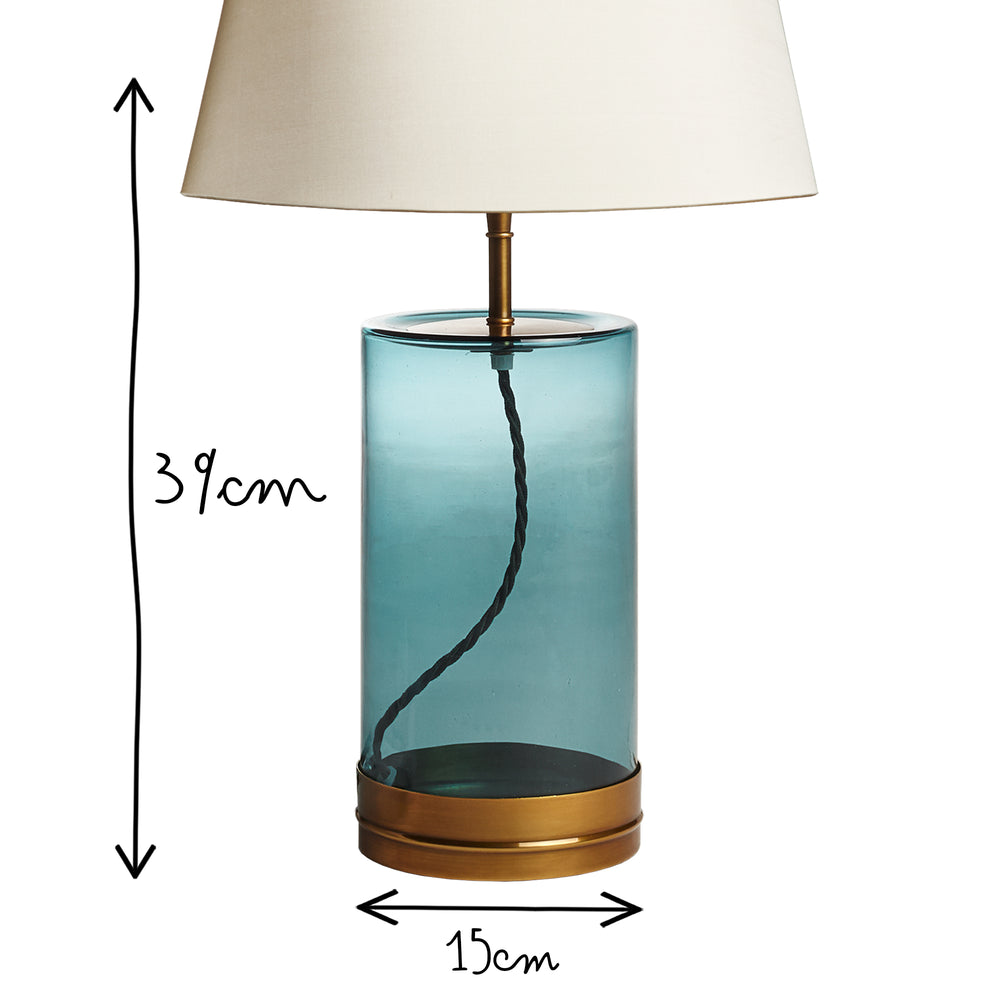 Pooky - Regular Wisteria Table Lamp Base - Bluey Green Glass