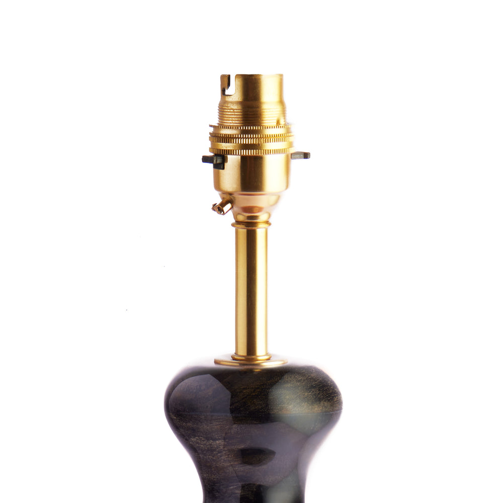 Pooky - Smaller Wobster Table Lamp Base - Brownish Black Lacquered Wood