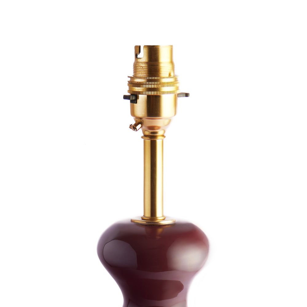 Pooky - Larger Wobster Table Lamp Base - Burgundy Lacquered Wood