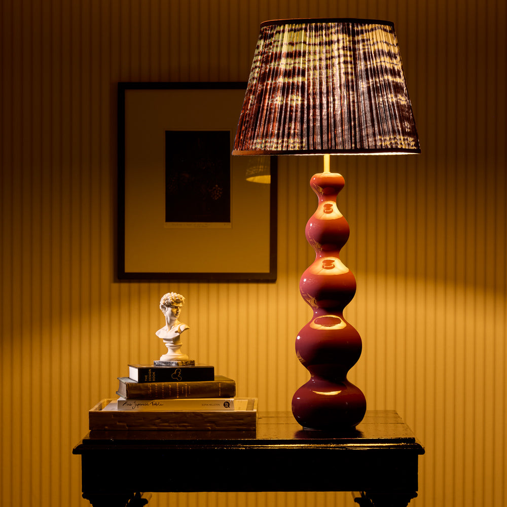 Pooky - Larger Wobster Table Lamp Base - Burgundy Lacquered Wood