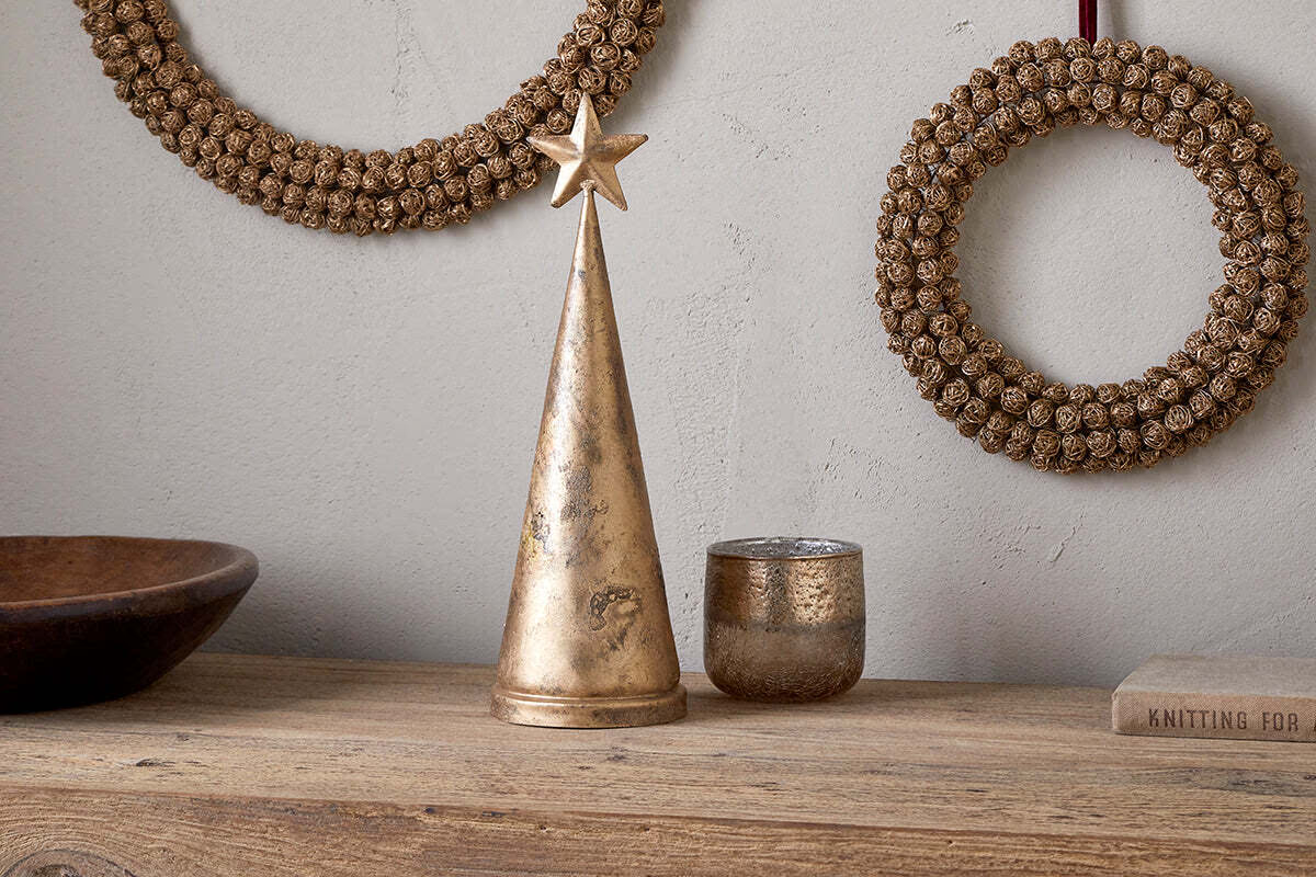 Nkuku - Talna Tree Bell - Antique Brass - Large