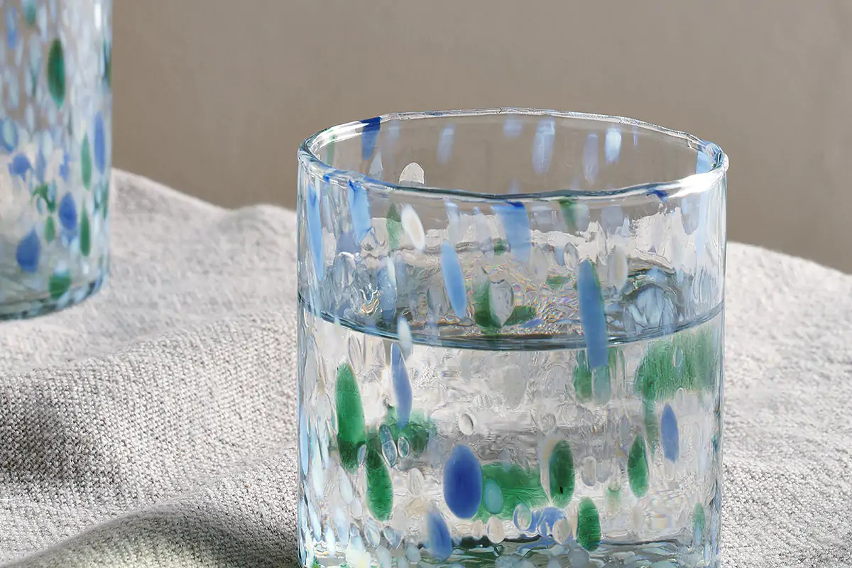 Nkuku - Taja Tumbler - Sea Blue (Set of 4)