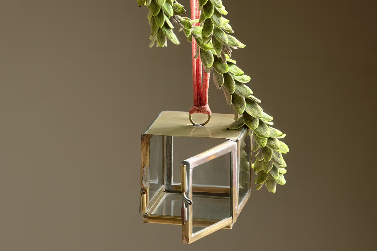Nkuku - Tiny Kiko Box Decorations - Antique Brass (Set of 2)