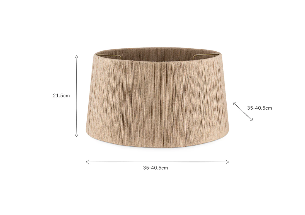 Nkuku Tiwa Woven Jute Lampshade - Natural