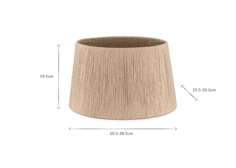 Nkuku Tiwa Woven Jute Lampshade - Natural