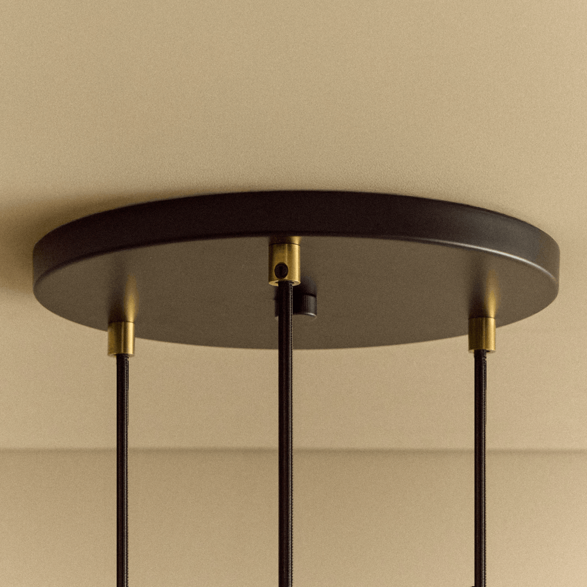 Tala Triple Pendant in Brass + Voronoi II