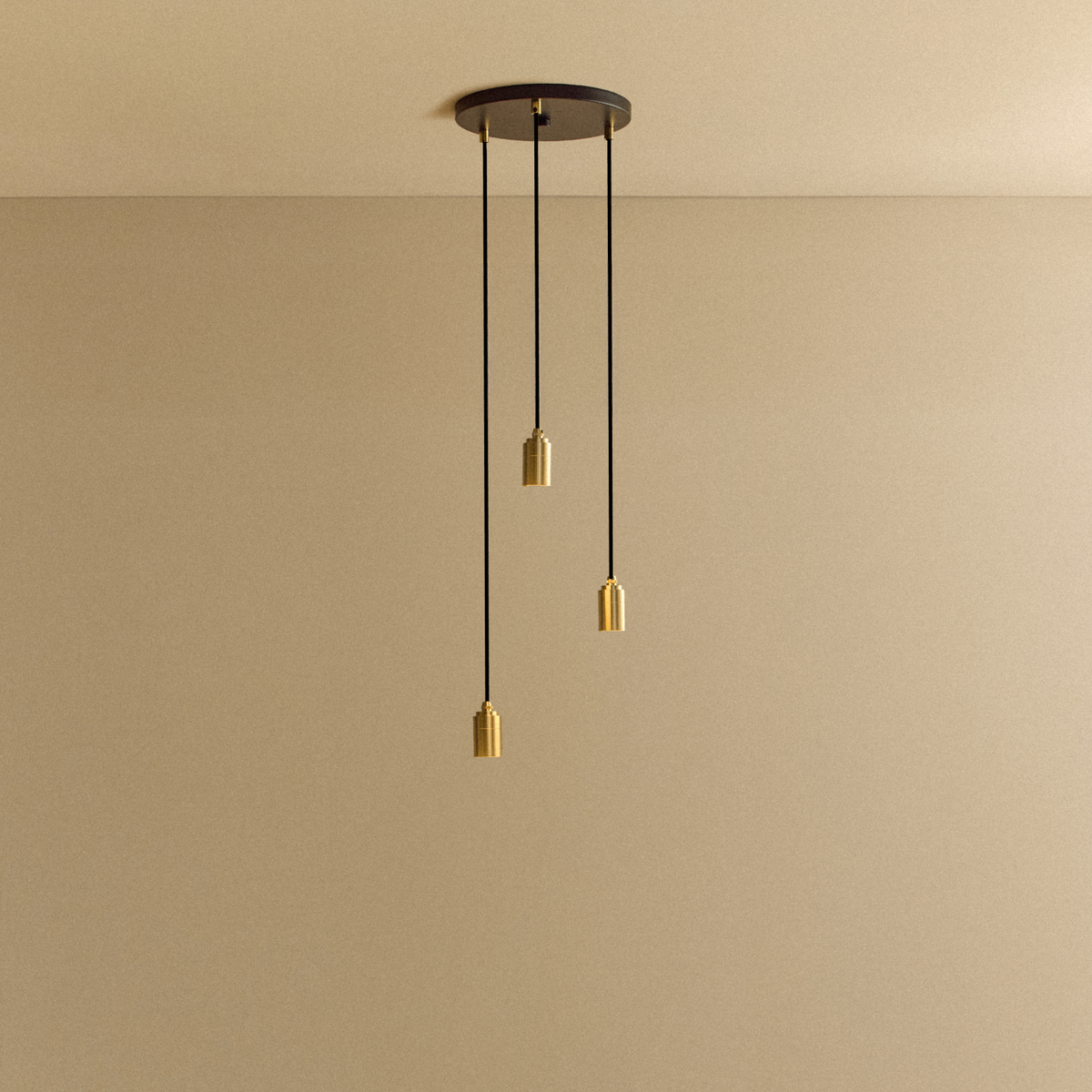 Tala Tala Triple Pendant in Brass