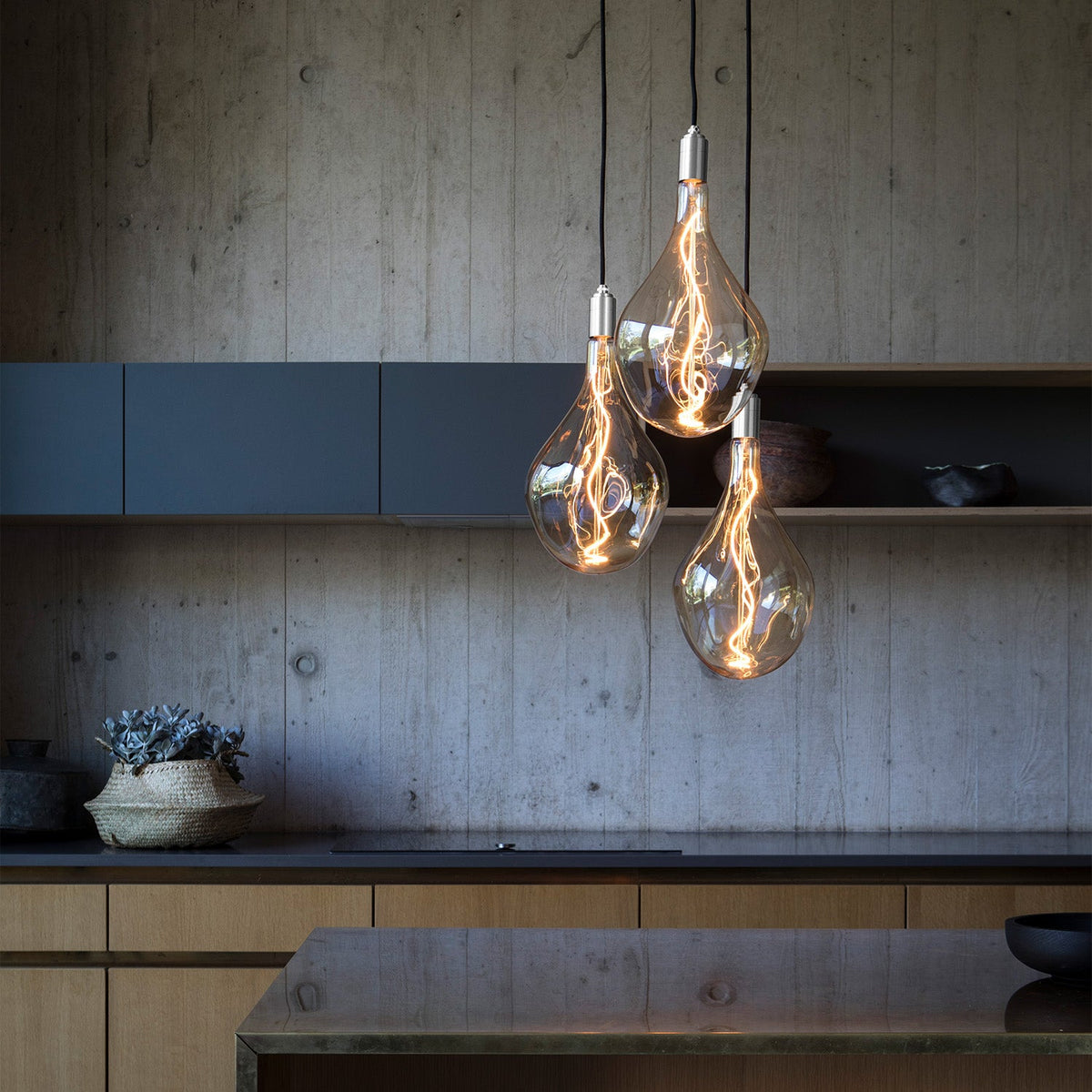 Tala Triple Pendant in Stainless Steel + Voronoi III