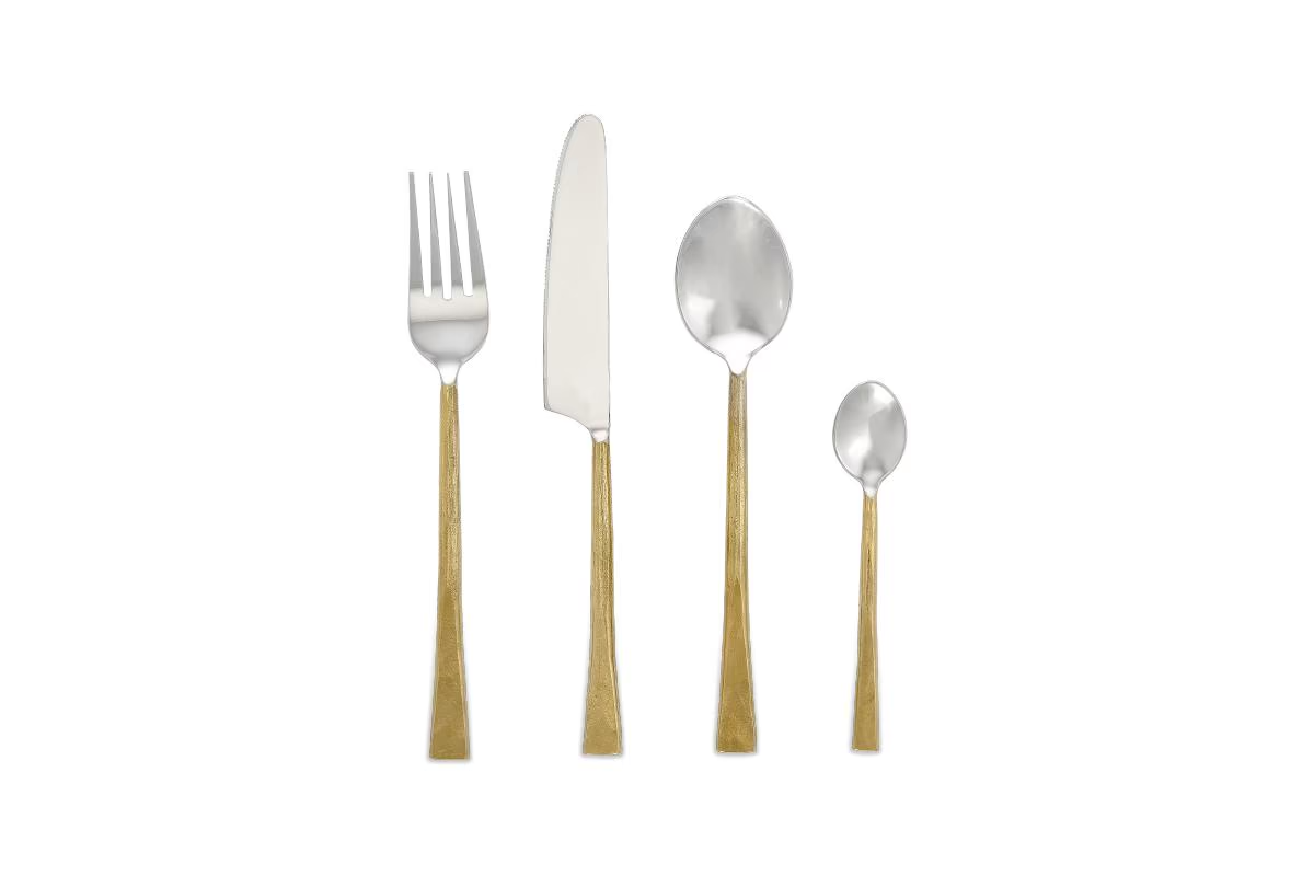 Nkuku - Usa Cutlery Set - Brushed Gold (Set of 16)