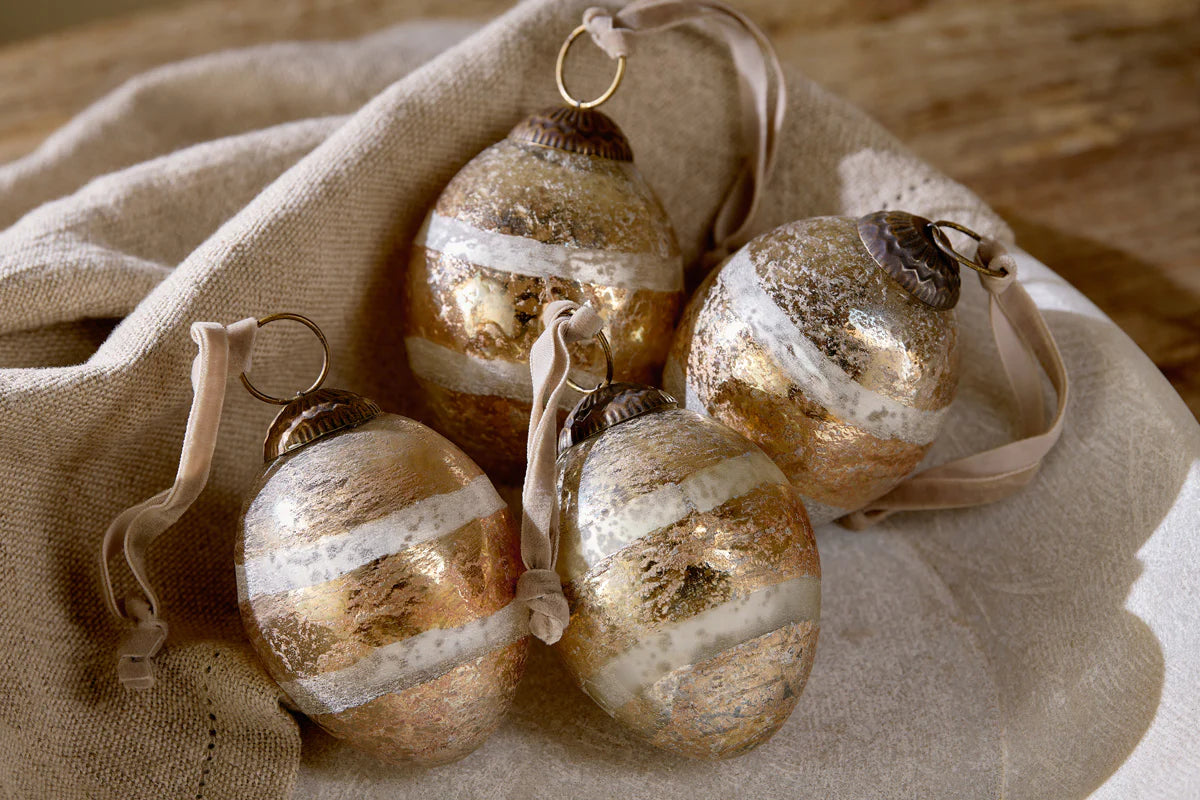 Nkuku Viti Baubles - Gold (Set of 4)