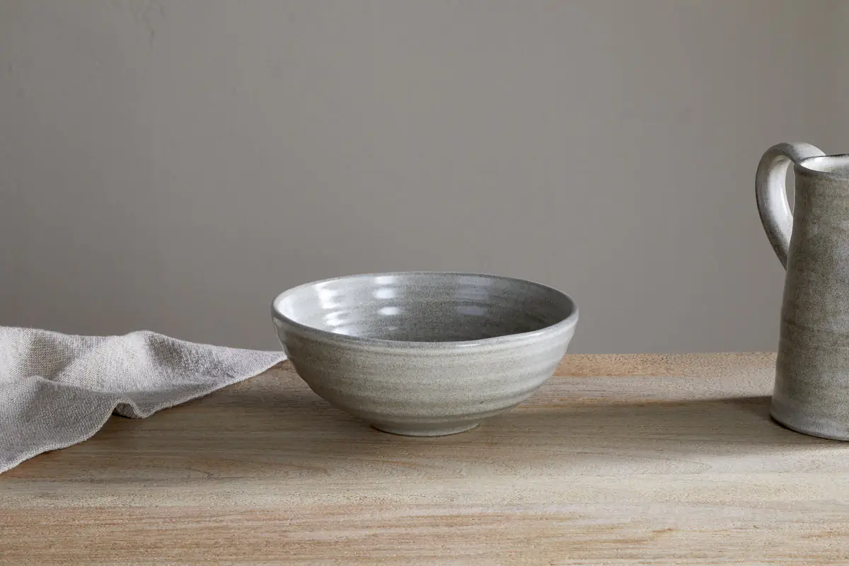 Nkuku - Valinha Earthenware Cereal Bowl - Grey