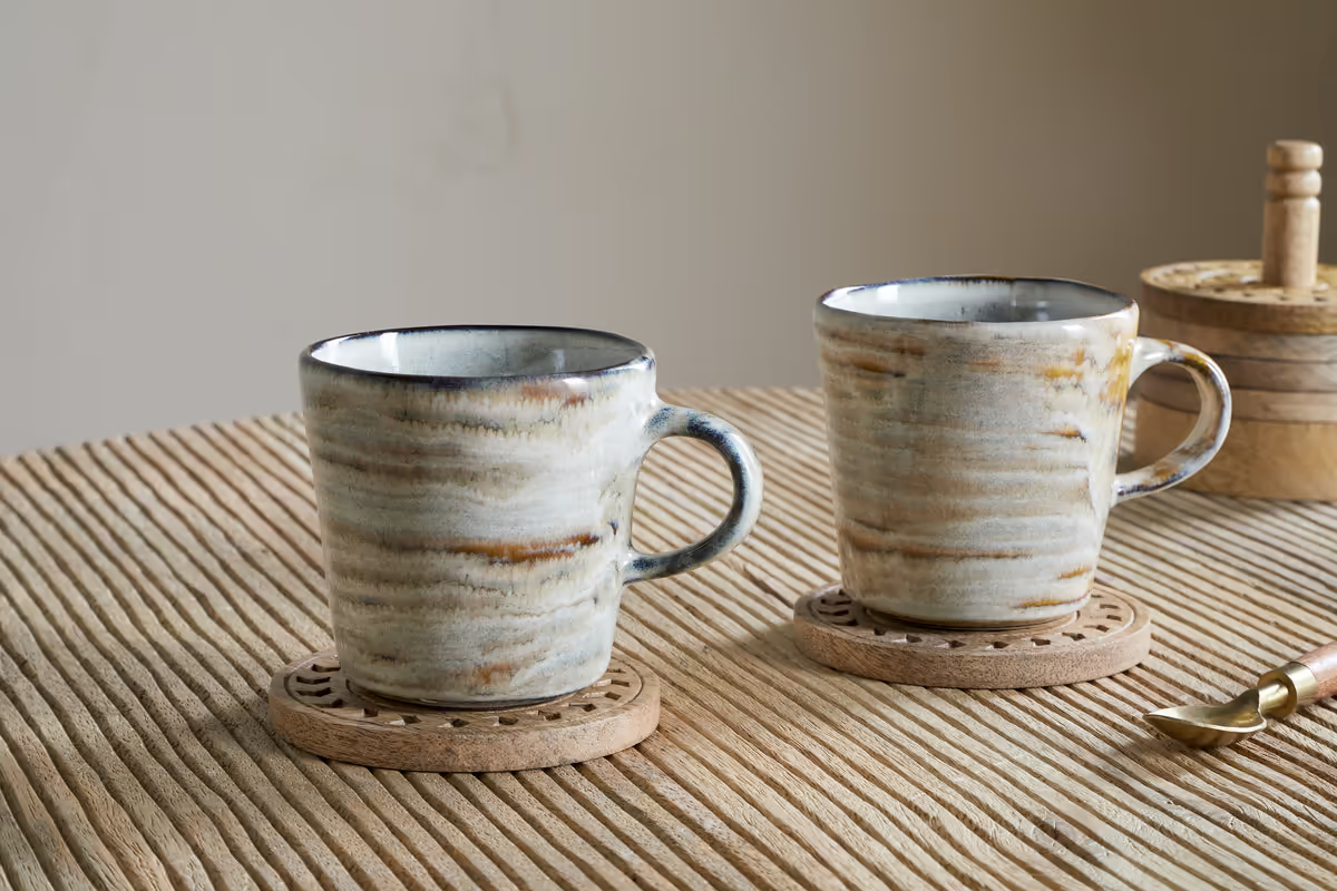 Nkuku - Vizo Mugs - Grey (Set of 2)