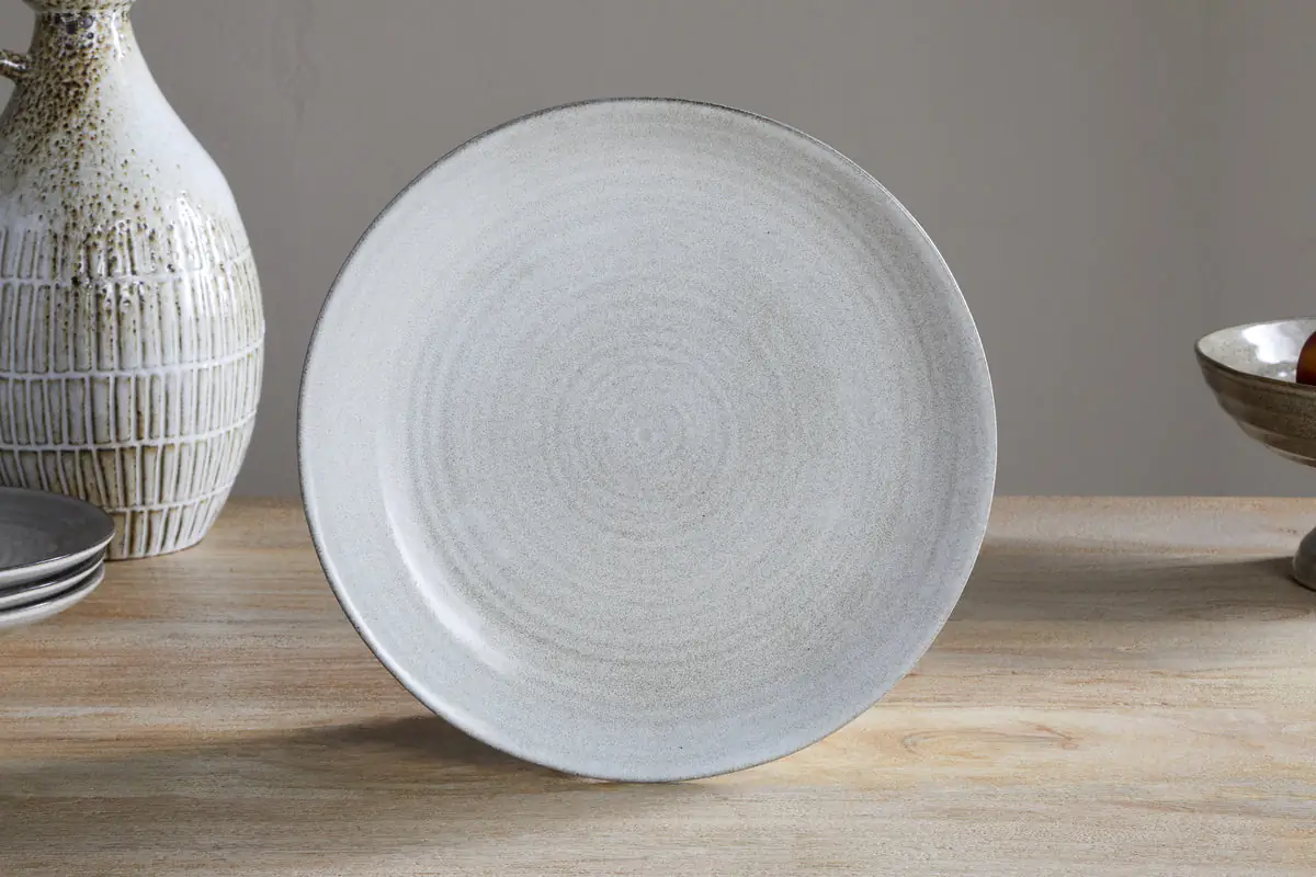 Nkuku - Valinha Earthenware Dinnerware Set - Grey (Set of 12)